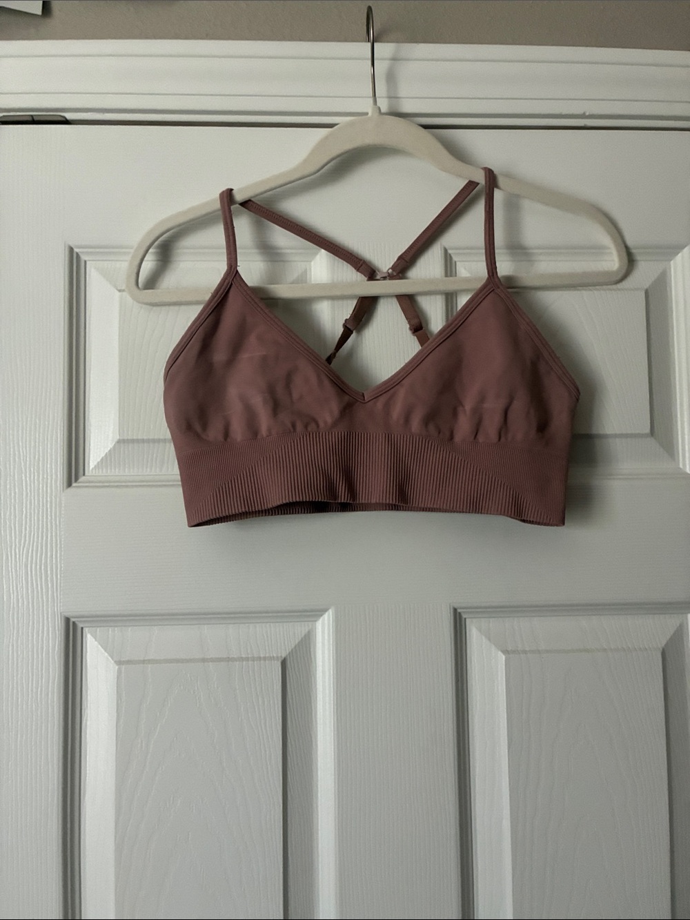 Seamless Mauve Bralette with Adjustable Straps